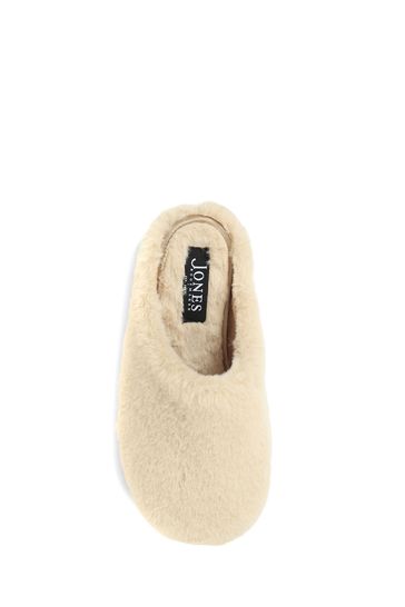 Jones Bootmaker Nude Faux-Fur Slip-On Slippers