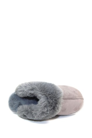 Lunar Grey Ladies Mule Slippers