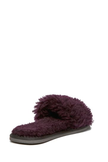 Celtic & Co. Purple Sheepskin Slides