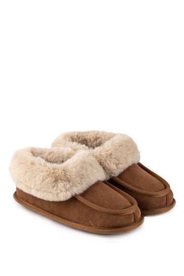 Totes Isotoner Ladies Real Suede moccasin Bootie