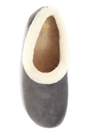 Pavers Ladies Grey Full Slippers