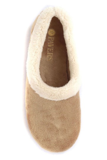 Pavers Natural Ladies Full Slippers