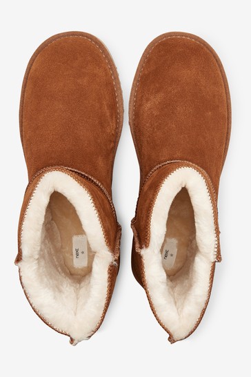 Suede Slipper Boots