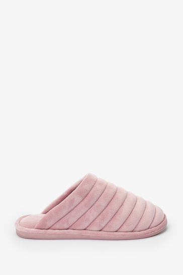 Padded Quilted Mule Slippers