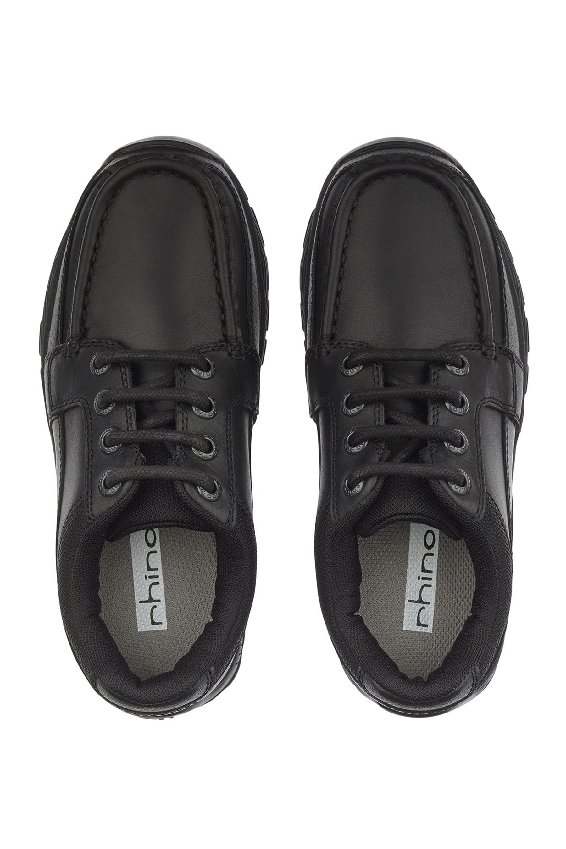 Start-Rite Dylan Black Leather Lace Up School Shoes F Fit