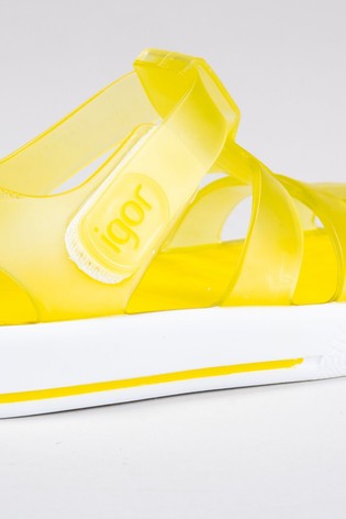 Igor Yellow Star Jelly Sandals