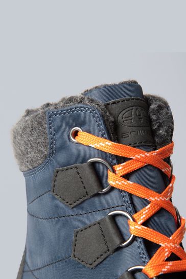 Animal Grey Kids Winter Lined Boots