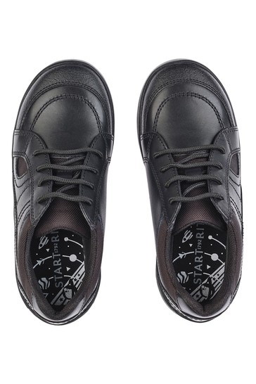 Start-Rite Yo Yo Black Leather School Shoes Wide Fit