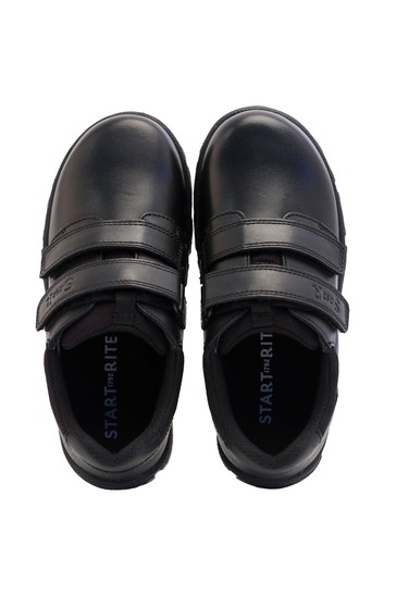 Start-Rite Origin Black Leather Double Strap Shoes