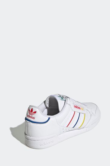 حذاء رياضي أبيض للأولاد من adidas Originals Continental 80 Stripes