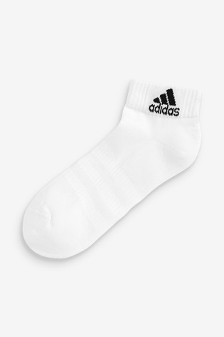 adidas Kids White Mid Cut Socks Three Pack