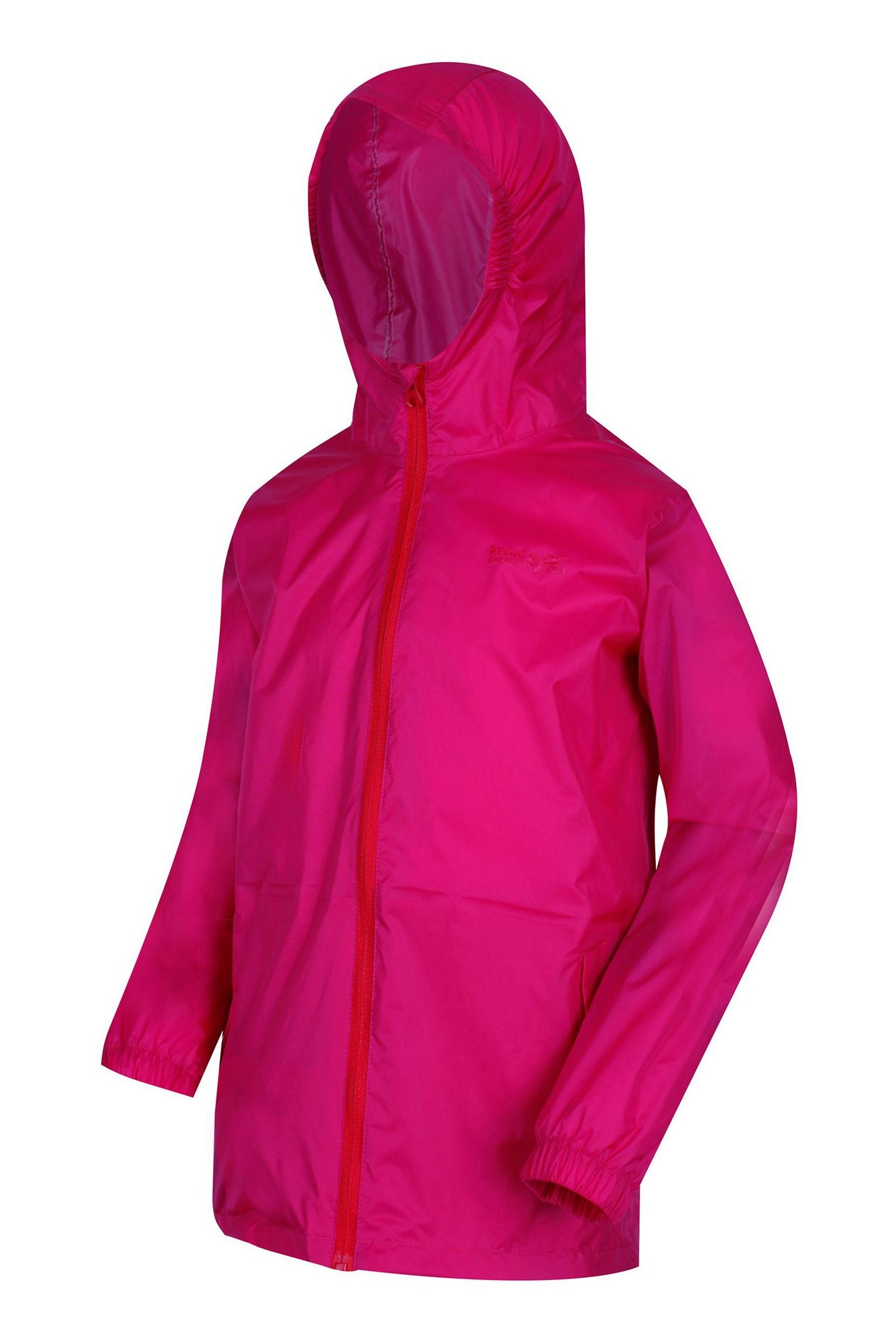 Regatta Pink Kids Pack It Waterproof & Breathable Puddle Jacket