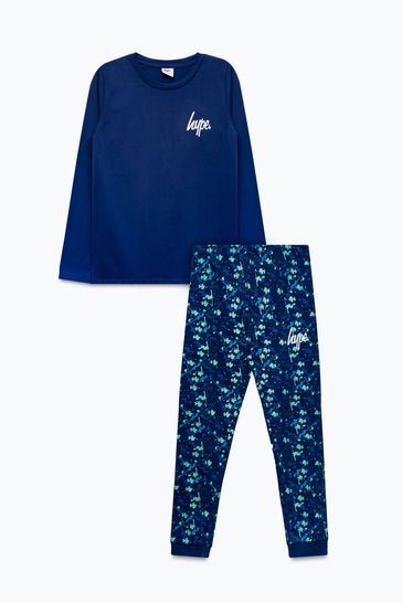 Hype. Kids Blue Splat Long Sleeve Pyjama Set