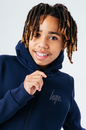 Hype. Unisex Blue Kids Script Zip Tracksuit