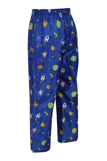 Regatta Blue Peppa Pig Waterproof Pack-It-Over Trousers