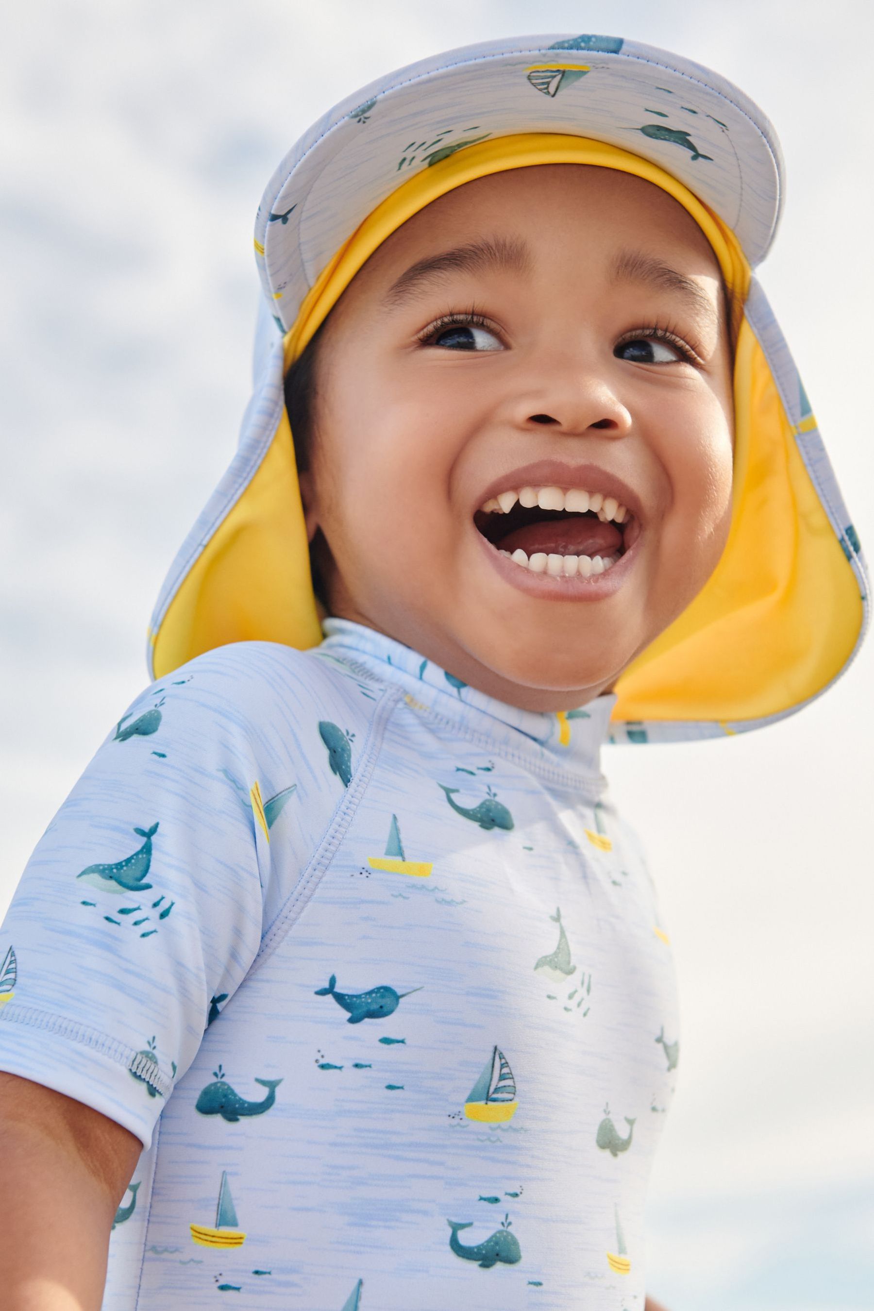 Sunsafe Swimsuit And Hat (3mths-7yrs)