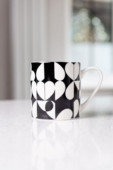 Beau And Elliot Monochrome Brokenhearted Mug