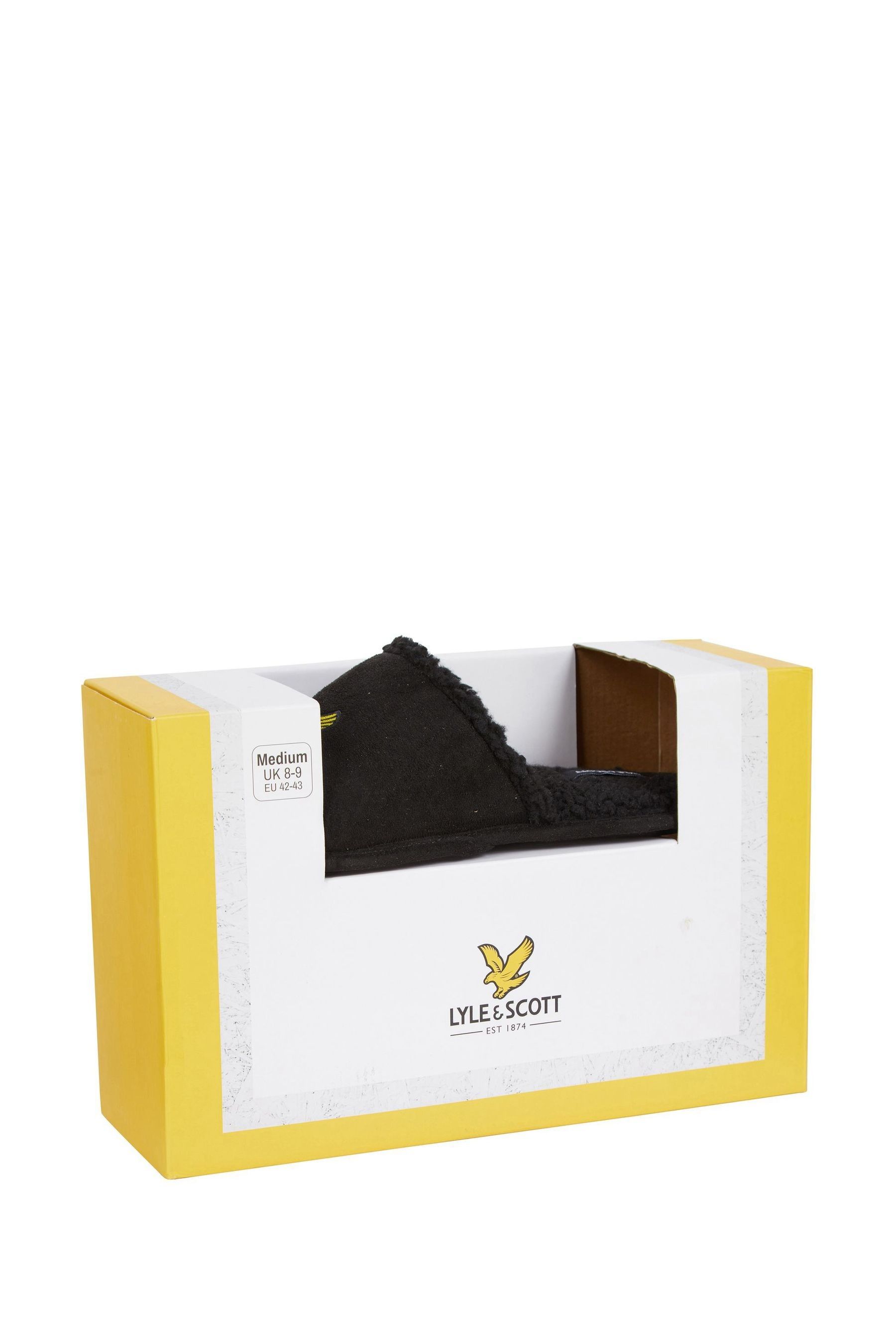 Lyle & Scott Black Slippers