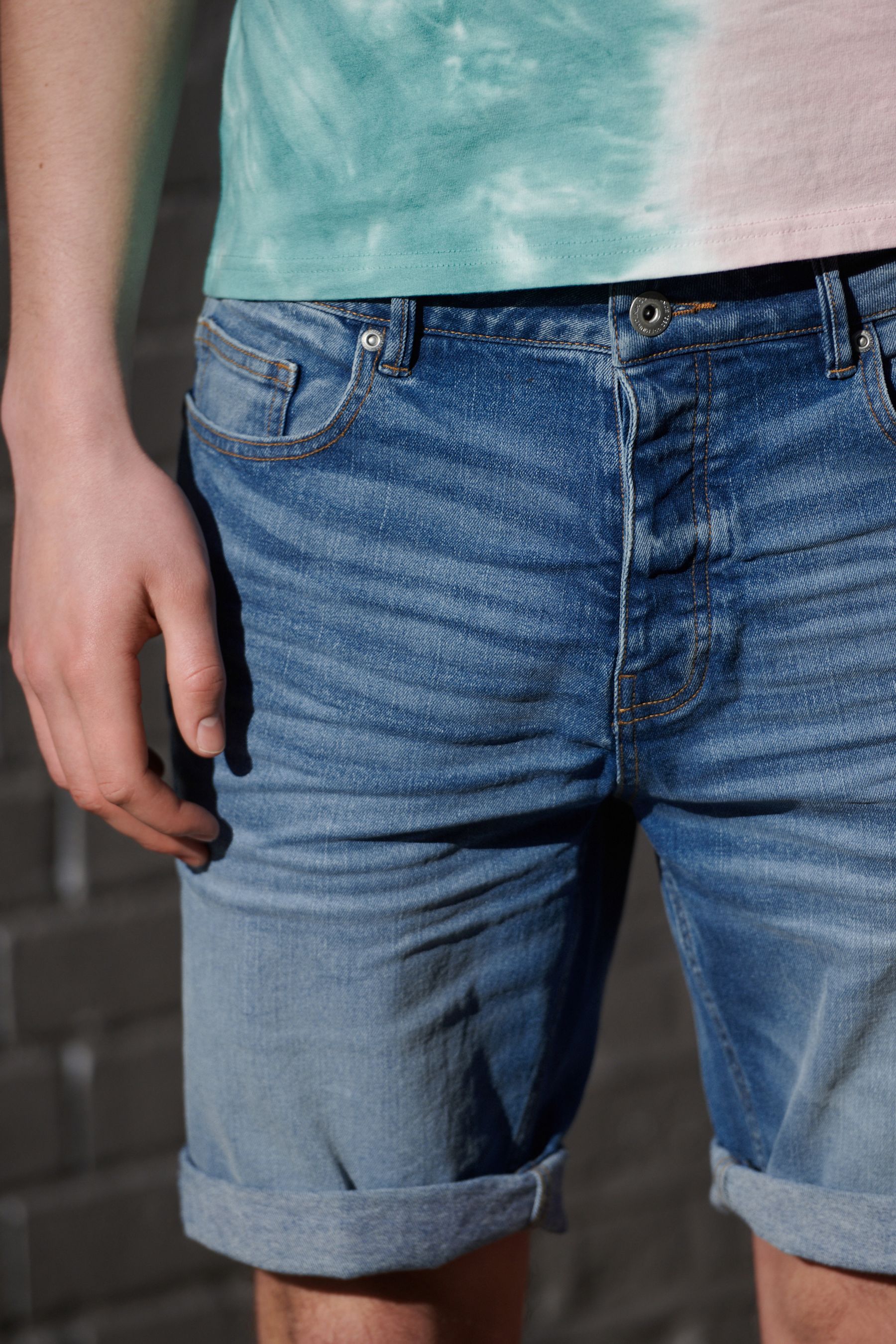 Denim Shorts Straight Fit