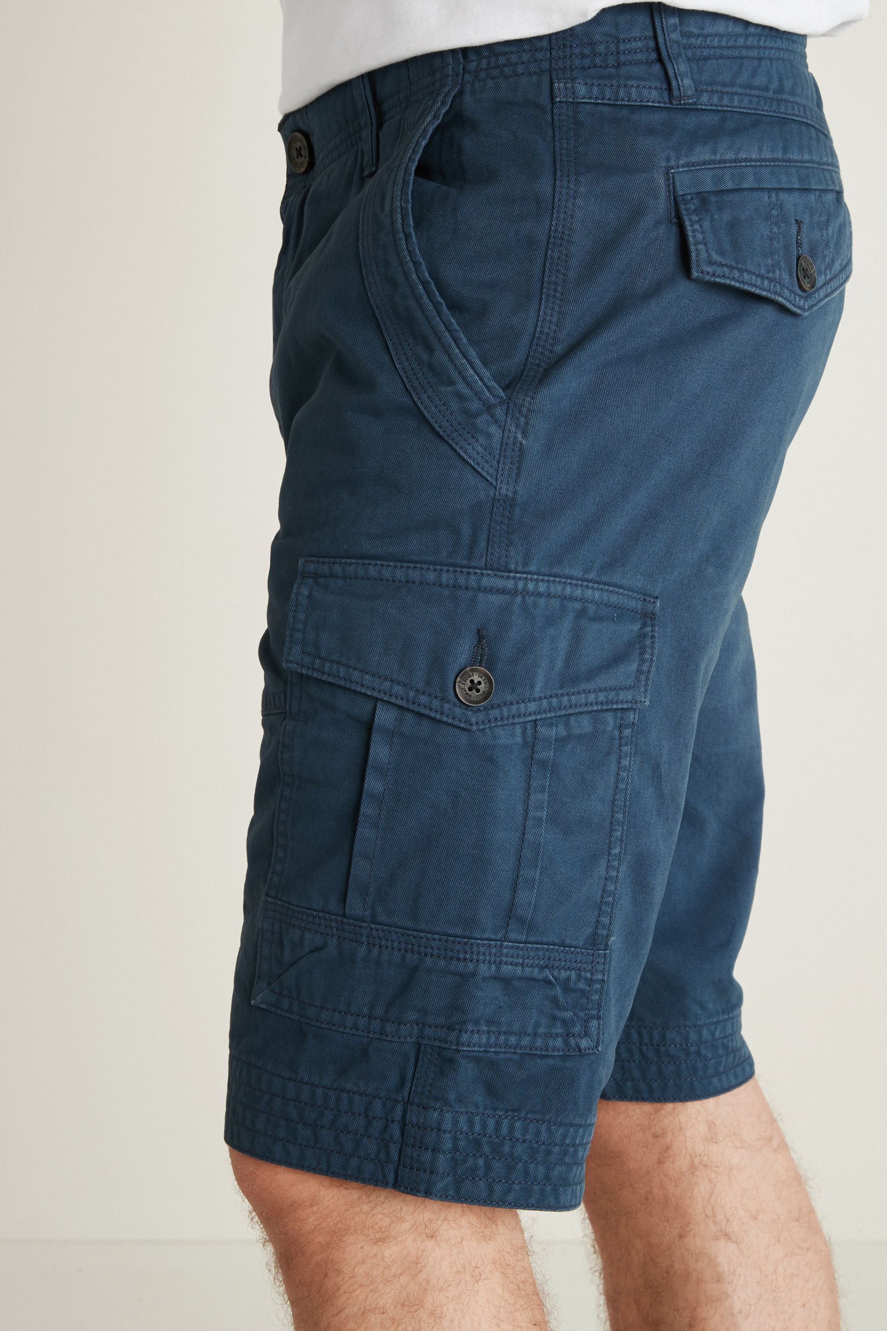 Premium Laundered Cargo Shorts Longer Length