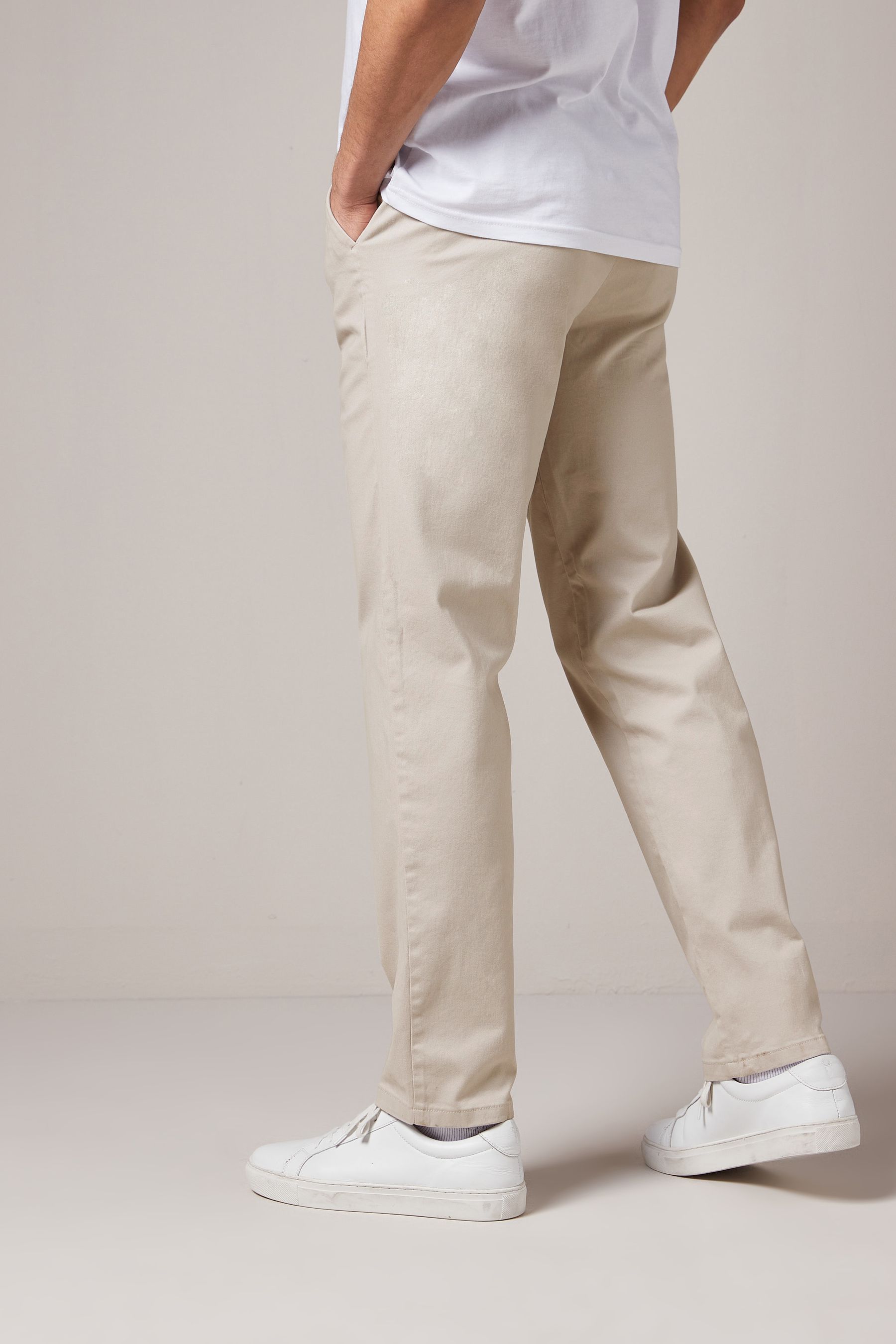 Stretch Chino Trousers Straight Fit