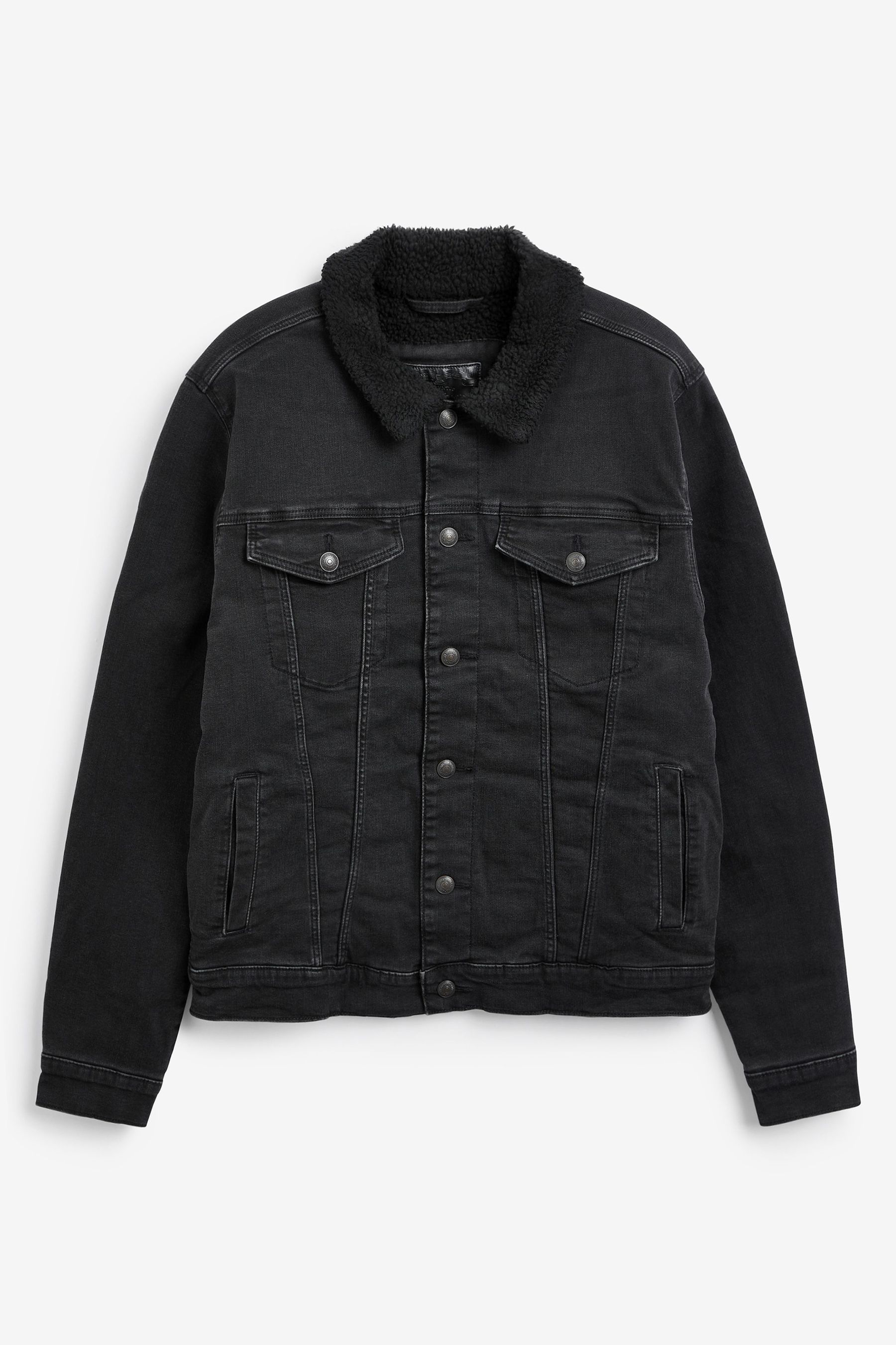 Borg Collar Denim Jacket