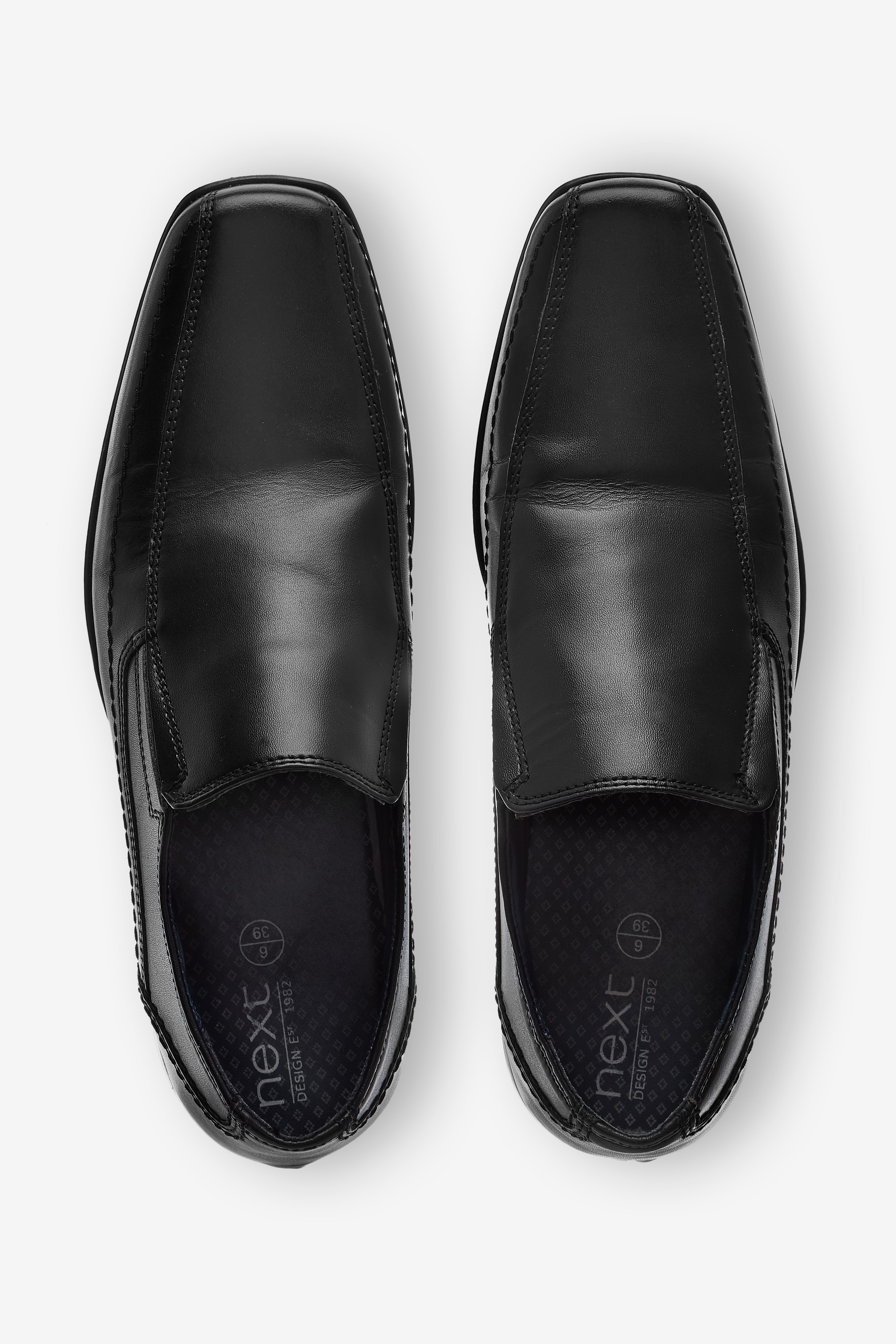 Leather Panel Slip-On Shoes Regular Fit