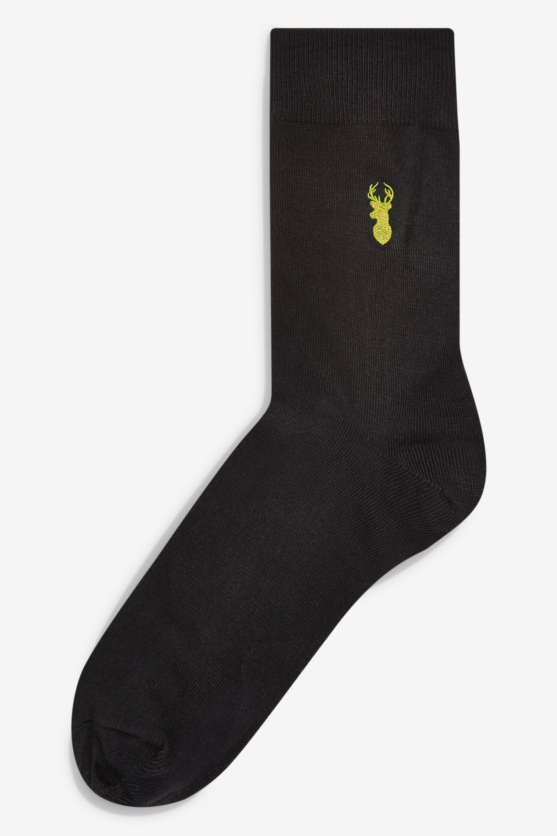 Embroidered Stag Socks 8 Pack
