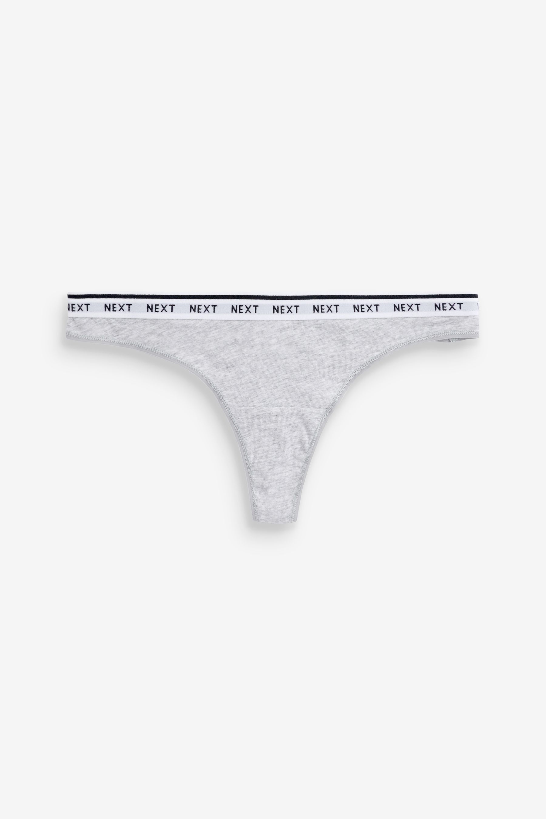 Cotton Rich Logo Knickers 7 Pack Thong