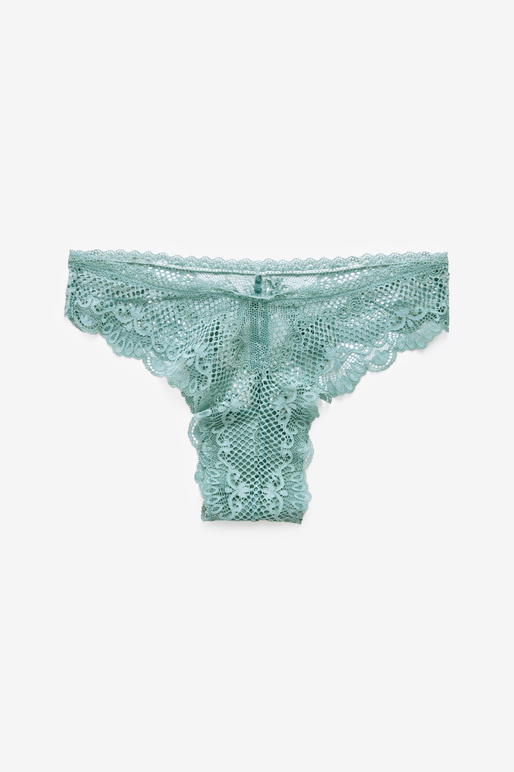 Microfibre And Lace Knickers Extra High Leg