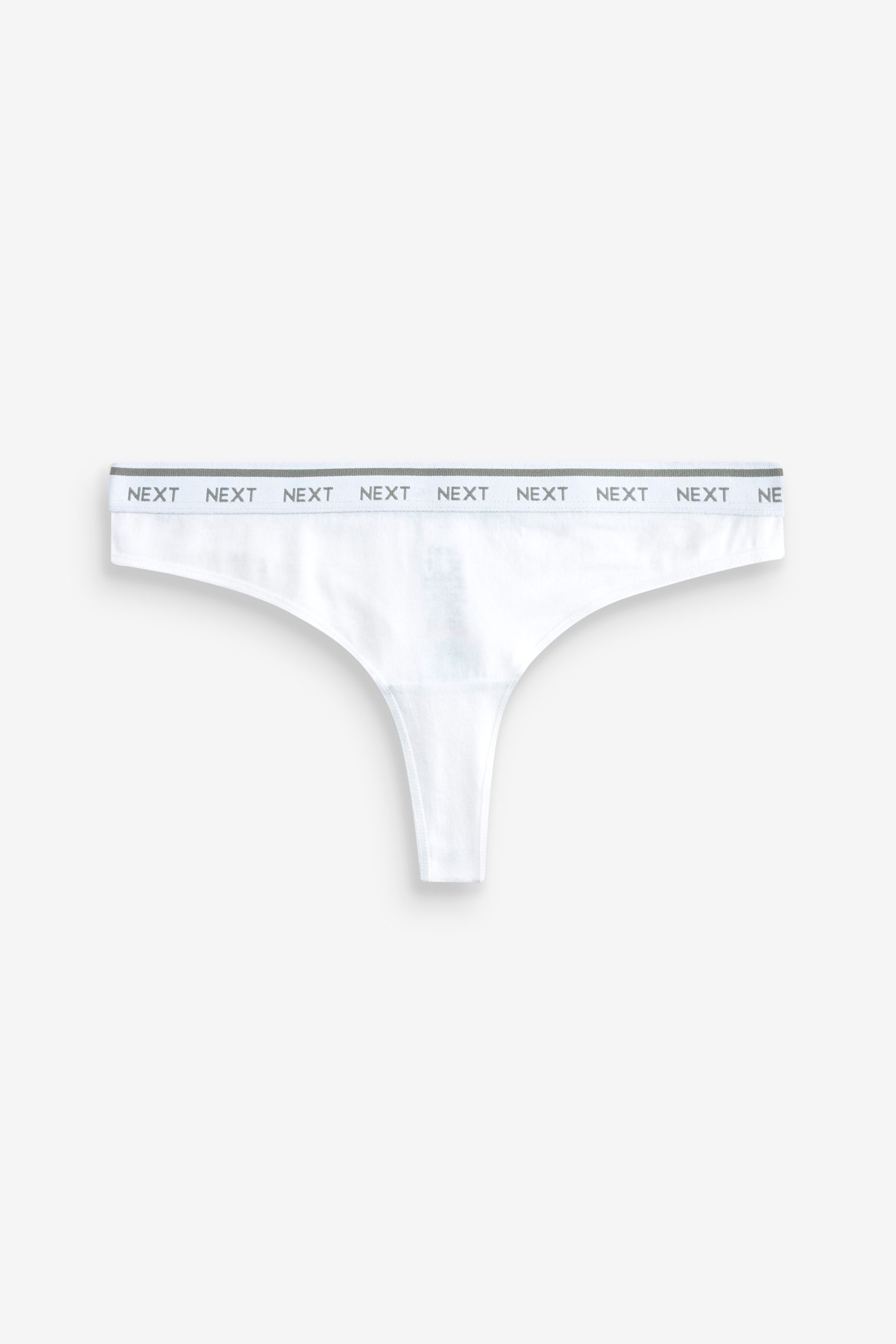 Cotton Rich Logo Knickers 6 Pack Thong