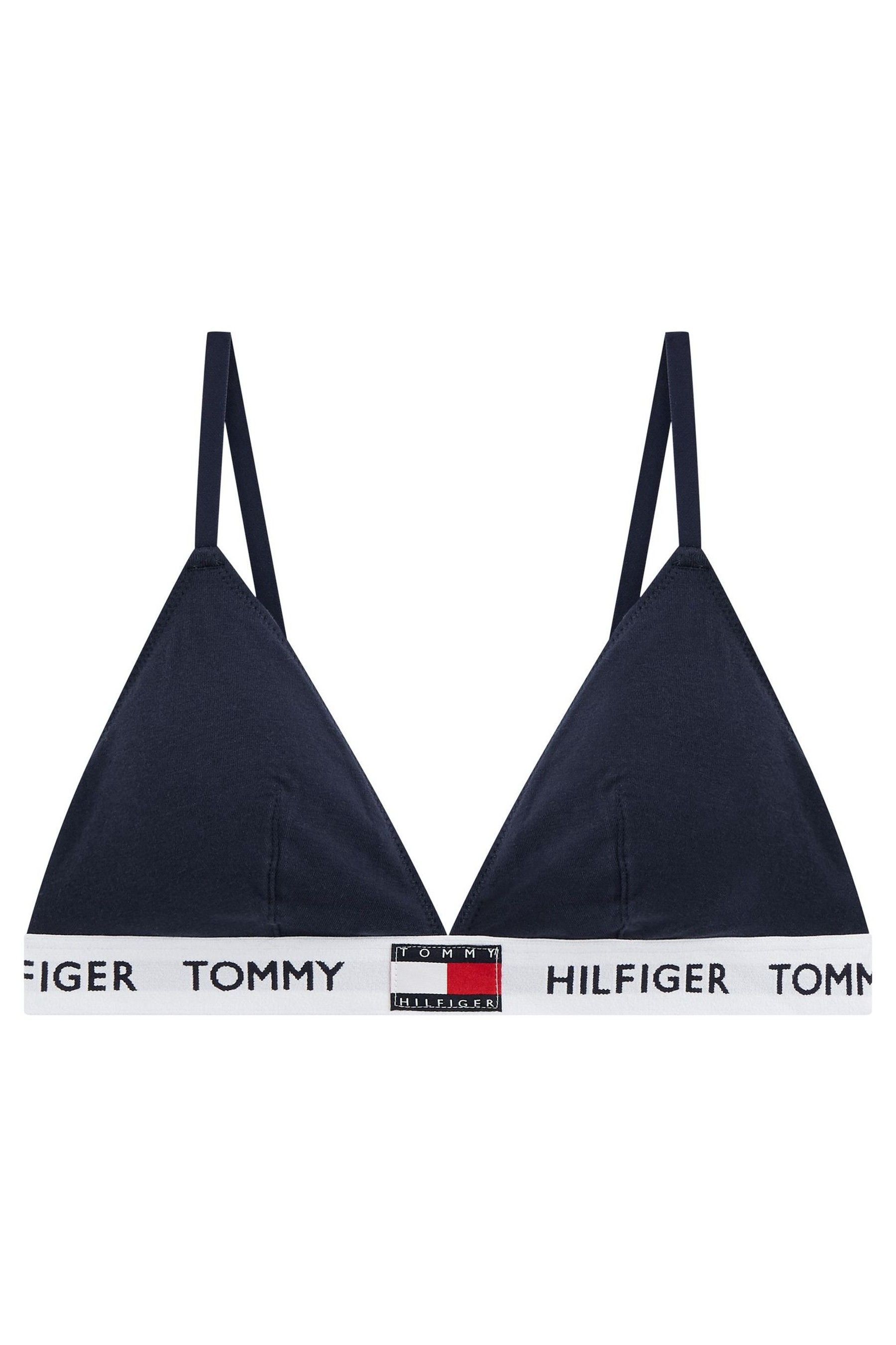 Tommy Hilfiger White 85 Cotton Padded Triangle Bralette