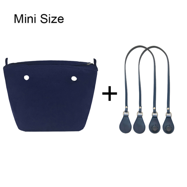 1 Set Lining Fabric Insert Interior Pocket with 85cm Obag Long Handles Microfiber Leather Handles for Classic Small O Bag Accessories