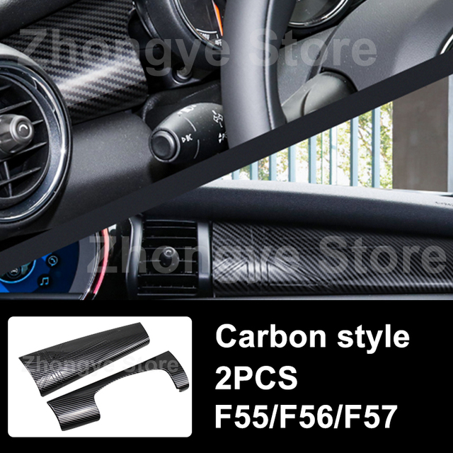 Modified Style Carbon Fiber Car Interior Stickers For Mini One Cooper S JCW Clubman F54 F55 F56 F57 F60 Countryman Accessories