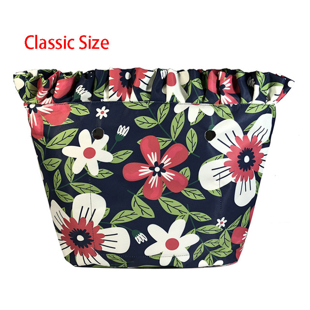 Floral trim waterproof inner insert, classic small inner pocket, handbags accessory