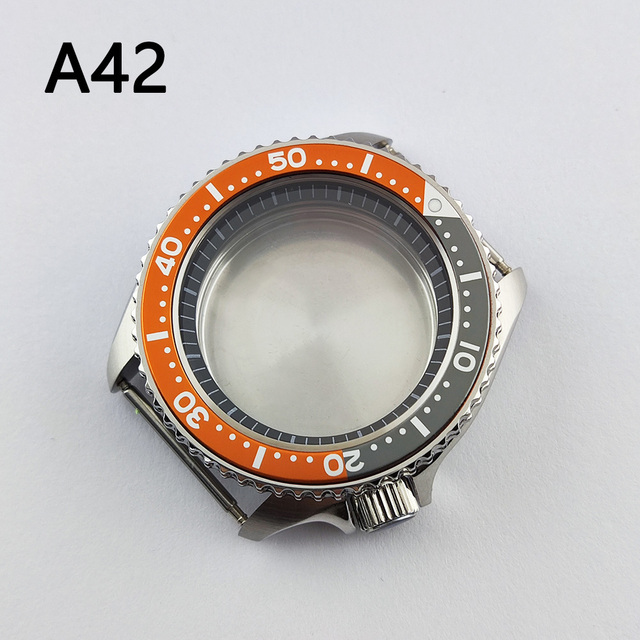 41.5mm NH35 NH36 case, watch accessories, stainless steel plated sapphire glass suitable for NH35 NH36 movement