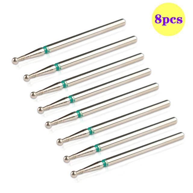 8pcs Diamond Milling Cutter for Manicure Set Nail Drill Bits Accessories Nozzles for Manicure Cutters Pedicure Sanding Nail File