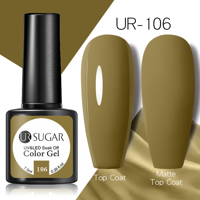 UR SUGAR 7.5ml Spring Cream Colorful Gel Nail Polish Purple Pink Solid Nail Art Semi Permanent Soak Off Gel All For Manicure