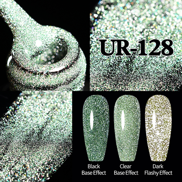 UR SUGAR 7.5ml Cat Reflective Magnetic Nail Gel Polish Rainbow Gel Shine Laser Gel Soak Off UV Varnish LED Nail Art Design