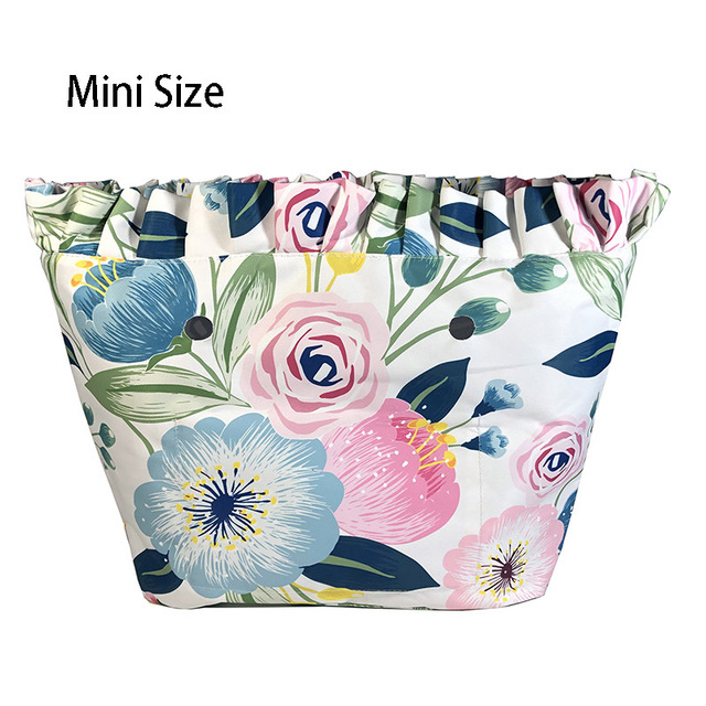 Floral trim waterproof inner insert, classic small inner pocket, handbags accessory