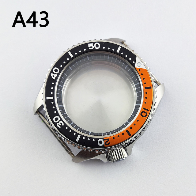 41.5mm NH35 NH36 case, watch accessories, stainless steel plated sapphire glass suitable for NH35 NH36 movement