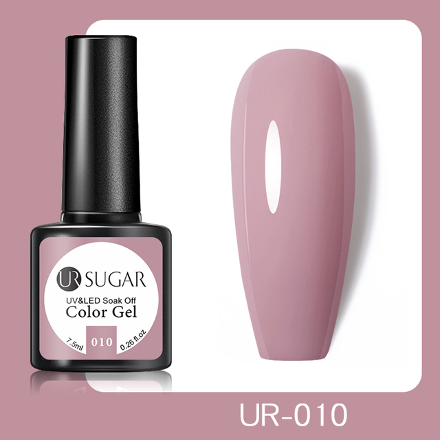 UR SUGAR 7.5ml Glitter UV Gel Polish Bling Sequins Rose Gold Silver Soak Off Manicure Nail UV Gel Polish Lacquer Base