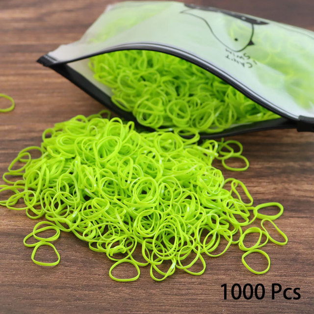 1000pcs Disposable Rubber Band Hairband For Kids Ponytail Hair Ties Colorful Elastic Hair Bands Baby Hair Accessories