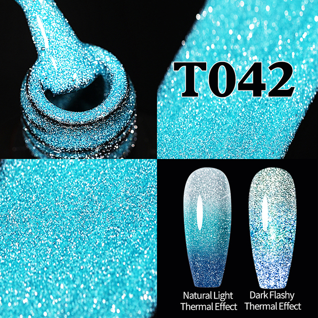 ur sugar 7.5ml neon yellow reflective glitter gel nail polish shine twilight nail gel nail art varnish semi permanent varnish