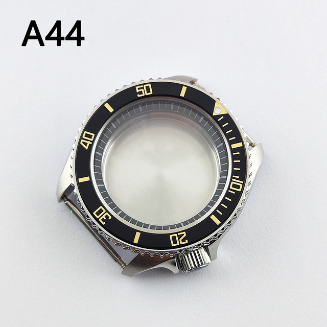 41.5mm NH35 NH36 case, watch accessories, stainless steel plated sapphire glass suitable for NH35 NH36 movement