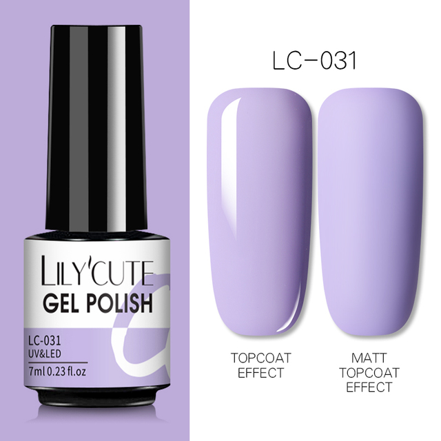 LILYCUTE 7ml UV Nail Gel Polish Autumn Winter Color Semi Permanent Matte Top Coat Necessary Soak Off UV LED Nail Art Gel Varnish