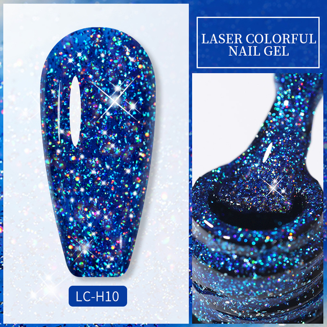 LILYCUTE 7ml Glitter Gel Nail Polish Laser Sequins Soak Off UV Gel Semi Permanent Colored Nails Gel Polish DIY Nail Art Esmalte