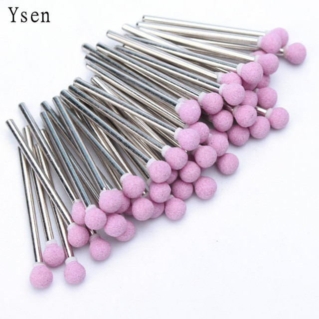 50pcs/set Nail Drill Bit Set Cutter Dental Diamond Grinding Polish Burs Dental Lab Polisher 2.35mm Shank Nail Tools