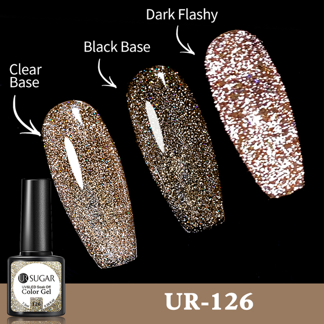 UR SUGAR Reflective Cat Magnetic Laser Gel Nail Polish Rainbow Gel Shine Semi Permanent Soak Off UV LED Varnish Nail Art