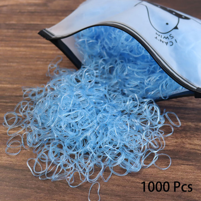 1000pcs Disposable Rubber Band Hairband For Kids Ponytail Hair Ties Colorful Elastic Hair Bands Baby Hair Accessories